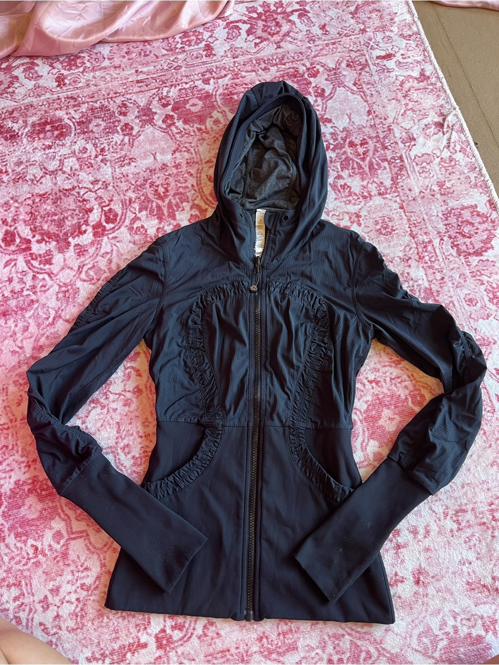 Lululemon Dance Studio Jacket 4 Black Hoodie Coat Yoga Reversible Gray